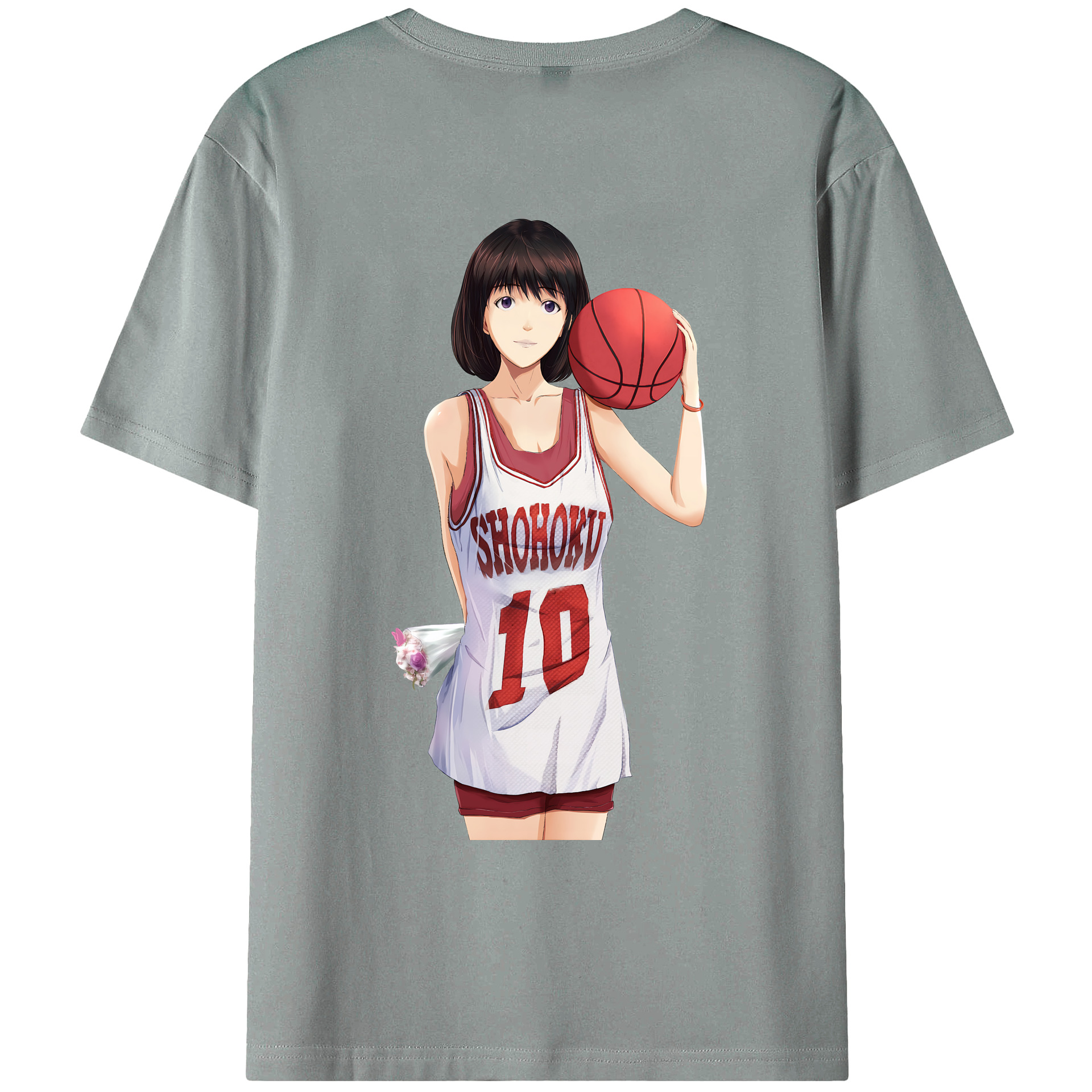 （画像用） SLAM DUNK／スラムダンク 綿100％ メンズ半袖Tシャツ（バックプリント） 通気性